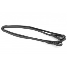 Buckle end Leather Race Reins - Small Pimple Rubber Grip - 16 mm
