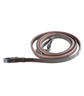 Pony Race Rubber Grip Leather Reins - Dever Saddlery