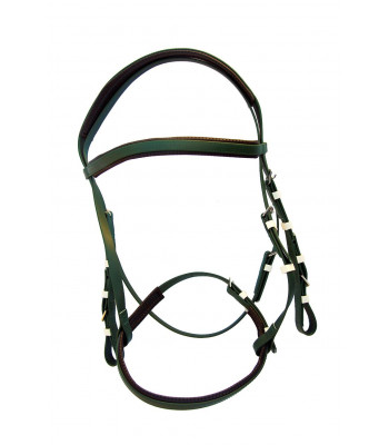 Race bridle w. Cavesson noseband - PVC - Plastic bridle - Various colors