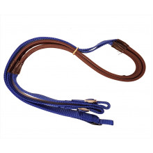 Nylon Race rein - with rubber handle - 1" wide - Various colors