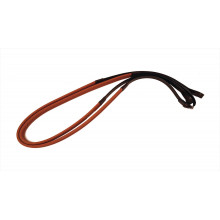 Loop end Leather Race Reins - Small Pimple Rubber Grip - 16 mm